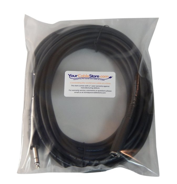Your Cable Store 50 Foot 1/4" (6.3mm) Stereo Headphone Extension Cable N7