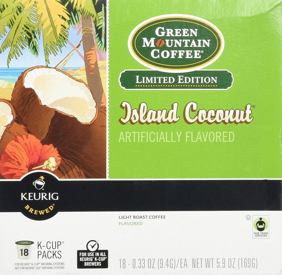 Green Mountain Coffee Island Coconut 18 ct free image download