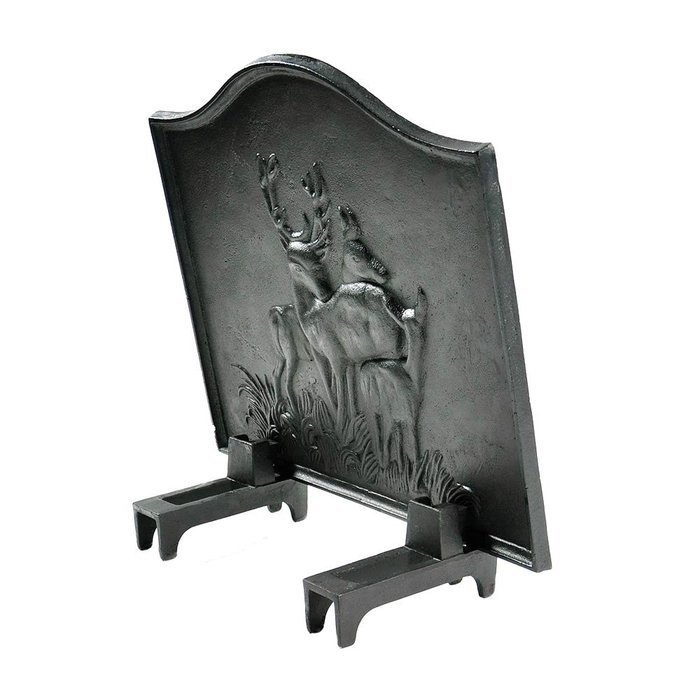 Cast Iron Fireback - Deer 20" H x 17" W N3
