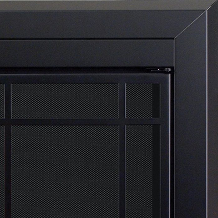 Pleasant Hearth EA-5012 Easton Fireplace Glass Door, Midnight Black, Large N2