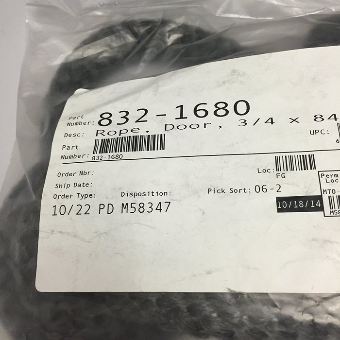 Quadra-Fire & EcoChoice Replacement Door Rope Gasket 3/4 N3