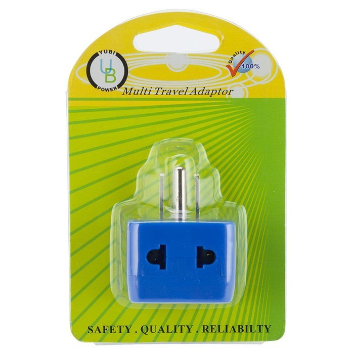 Yubi Power 2 in 1 Universal Travel Adapter with 2 Universal Outlets - Built in Surge Protector - 3 Pack - Black... N9