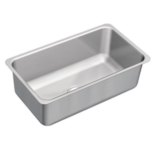 Moen G18110 1800 Series 18 Gauge Single Bowl Undermount Sink, Stainless Steel by Moen