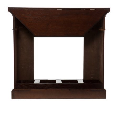 Kentshire Convertible Electric Fireplace Espresso with Faux Slate, Brown N5