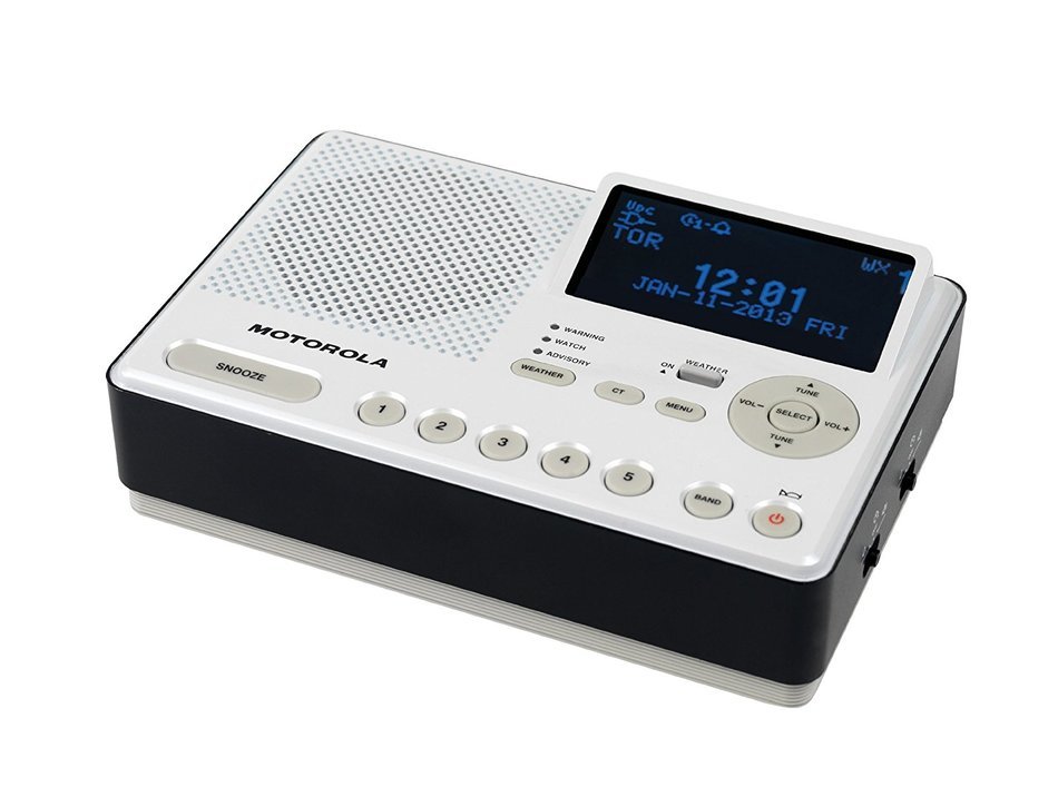 Motorola MWR822 Weather Alert Radio & Alarm Clock with AM/FM (Black) N2