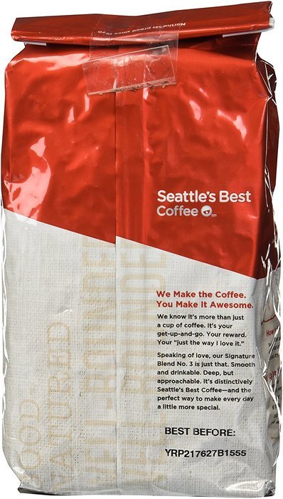 Seattle's Best Level 3, Whole Bean, 12-Ounce Bags (Pack of 3)
