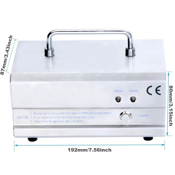 Home Ozone Generator Water and Air Purifier - eBon 500mg Ozone Deodorizer Sterilizer N6