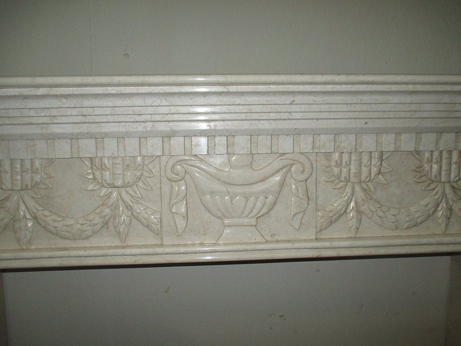 Cream Polished Marble Fireplace Surround FPS-02 N3