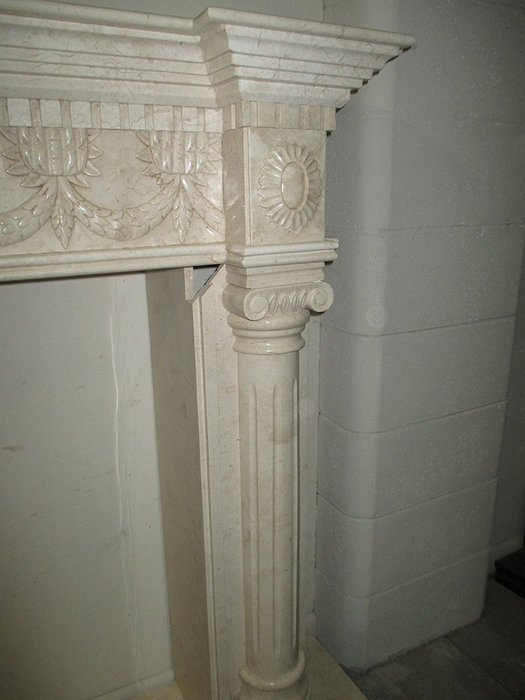 Cream Polished Marble Fireplace Surround FPS-02 N4