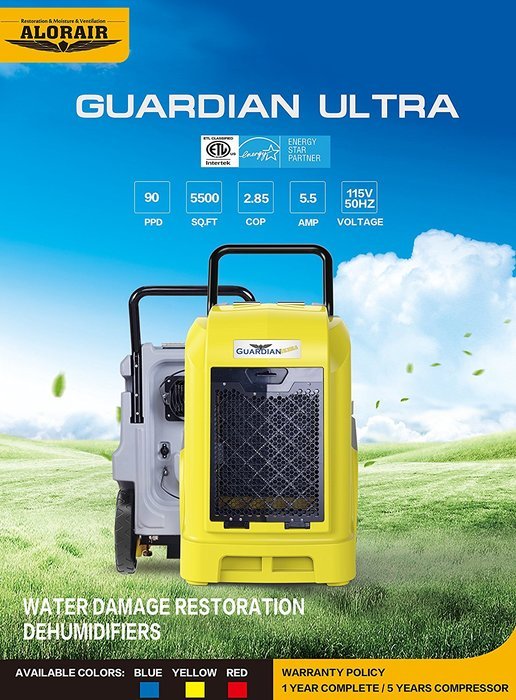 AlorAir Dehumidifiers for Water Damage Restoration Carpet Cleaning and Building Dryer 70-125 Pint (70) N3