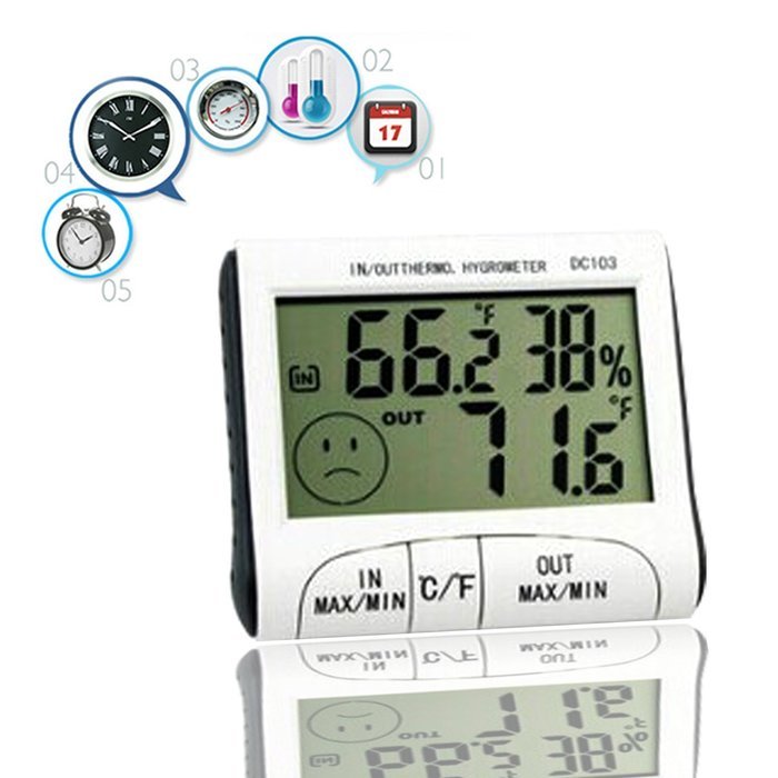 eBerry&reg; Digital Indoor Outdoor Thermometer Humidity Meters Hygrometer,Monitor Home:Temperature, Humidity with... N4