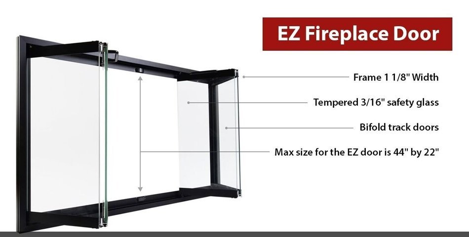 Superior Bi-Fold Glass Fireplace Door, Easy to Install, Stop Annoying Drafts and Lower Your Heating Bill (Fits... N6