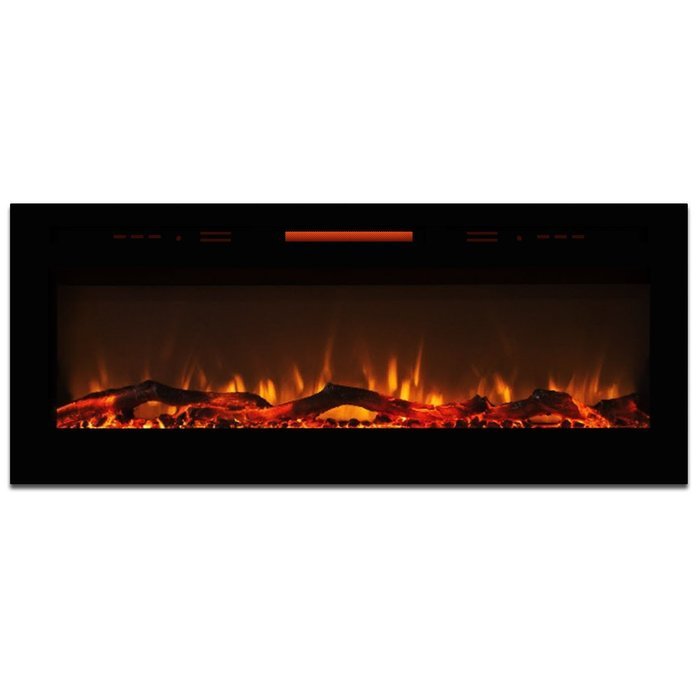 Elite Flame 60" Fusion Log Built-in Smokeless Wall Mounted Electric Fireplace