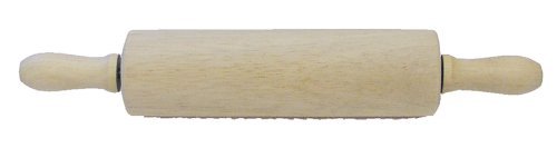 R & M International 2780 Wood Rolling Pin With Steel Bearings, 3-Inch