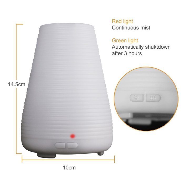YL-VV@ 100ml Aromatherapy Essential Oil Diffuser with Adjustable Mist Mode 7 Color LED Lights for Home Bedroom... N5