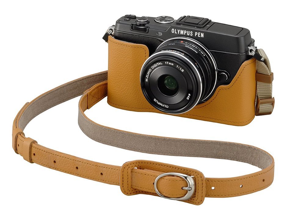 Olympus CS-40B Leather Body Jacket - Light Brown (for Olympus PEN E-P5) N2