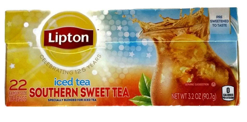 Lipton Southern Sweet Iced Tea Bags 22 Count Family Size