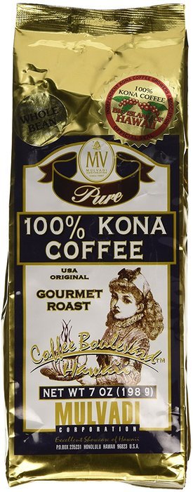 Mulvadi 100% Kona Coffee - Whole Bean (7 Oz./198 g)