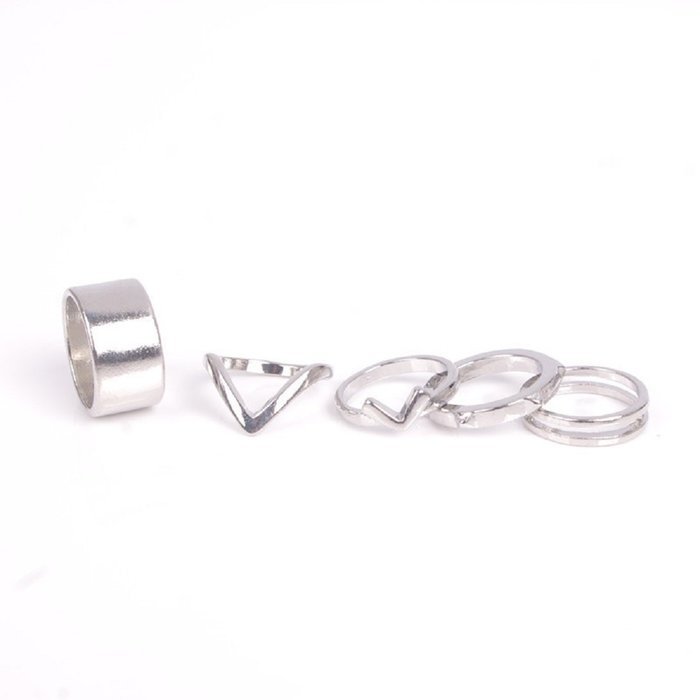 AutumnFall&reg; Fashion Joint Knuckle Nail Ring Set OF Five Rings N2
