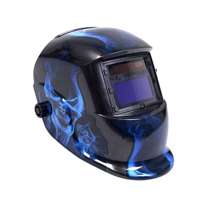 New Auto Darkening Welding Helmet Mask Welders Arc Tig Mig Grinding Solar Powered (Lighting Skeleton) by D2B N2