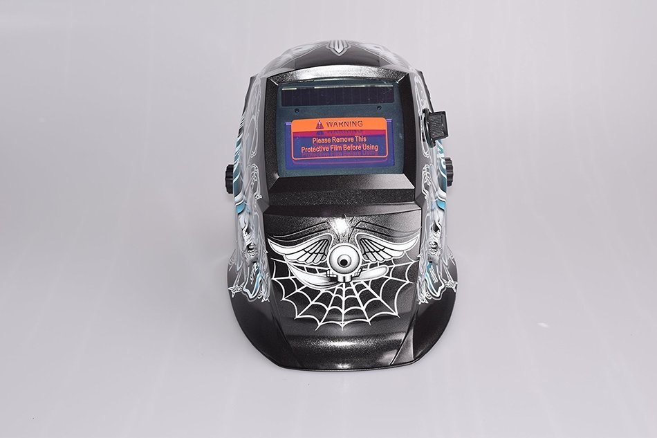 New Auto Darkening Welding Helmet Mask Welders Arc Tig Mig Grinding Solar Powered (Lighting Skeleton) by D2B N4