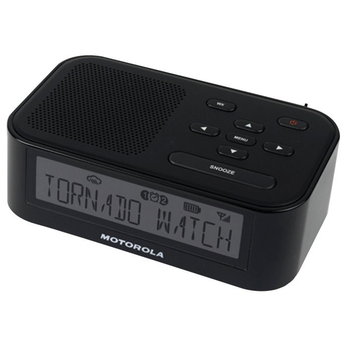 Motorola MWR822 Weather Alert Radio & Alarm Clock with AM/FM (Black) N3