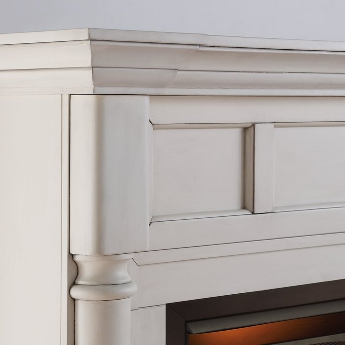 Duluth Forge Full Size Dual Fuel Vent Free Gas Fireplace - 32,000 BTU, Remote Control, Antique White Finish