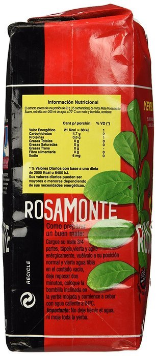 Yerba Mate Rosamonte x 500 g Argentina Green Leaf Tea Loose Herbal Bag 1.1 lb !! N4
