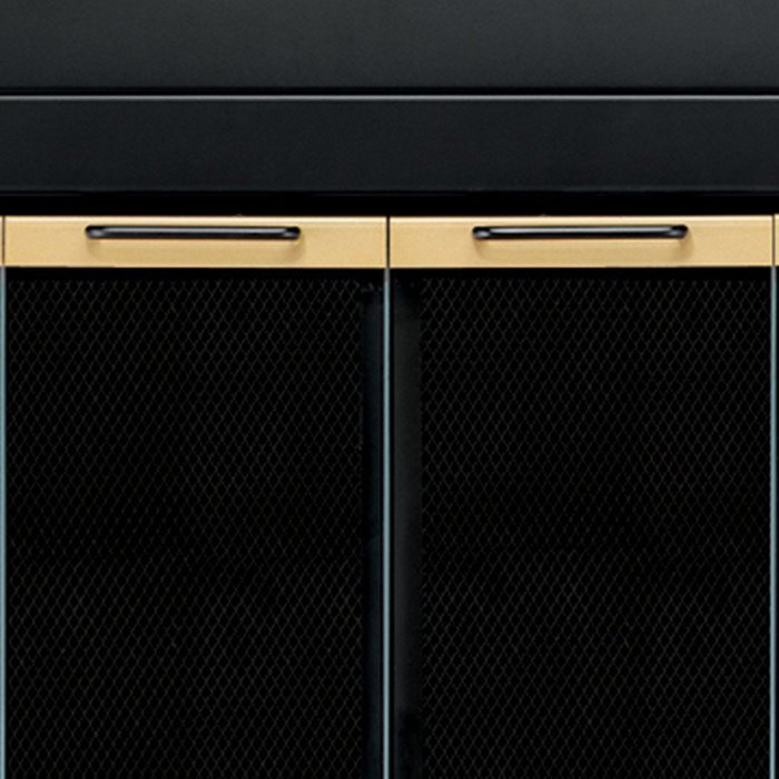 Pleasant Hearth AR-1020 Arrington Fireplace Glass Door, Black, Small