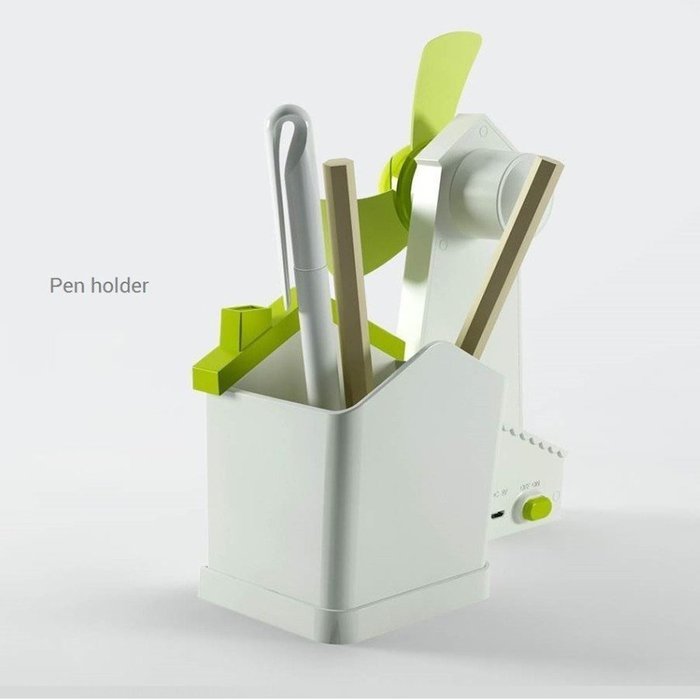 Megadream 3 in 1 USB Powered Soft EVA Blade Windmills Shape Handheld Mini Fan with Photo Frame Album & Pen Container...