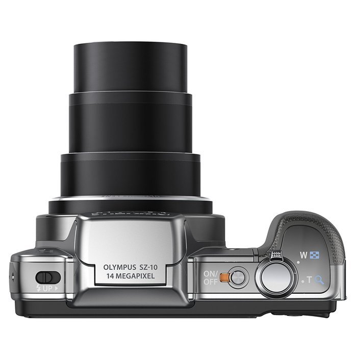 Olympus SZ-10 14 MP Digital Camera with 28mm Wide-Angle 18x Optical Zoom and 3" LCD (Silver) (Old Model)