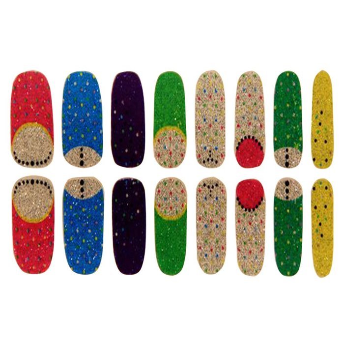 EVTECH(TM) 8 Pcs Colorful Gradient Nail Polish Strips 16 double-ended Nail Decals Strips Nail Art Tips Foils Sticker... N4