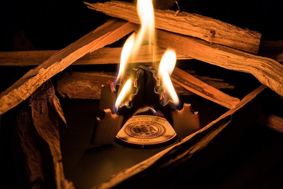 The Fire Card - Start Your Fire With Style - Beautiful Quick Fire Starter For Camping, Fireplace or Backyard Fire... N7