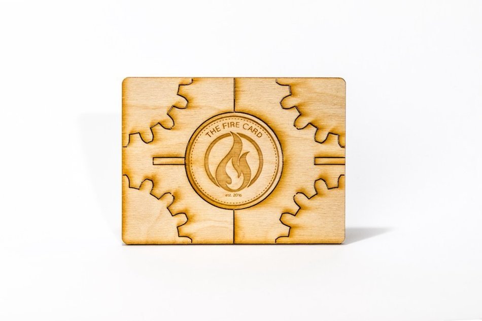 The Fire Card - Start Your Fire With Style - Beautiful Quick Fire Starter For Camping, Fireplace or Backyard Fire... N8