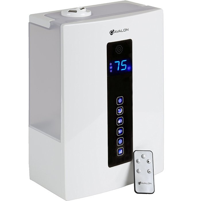 Avalon 5 Liter Ultrasonic Digital Humidifier - Cool/Warm Mist, No Noise, Adjustable Humidity Levels, Remote, Filter... N3