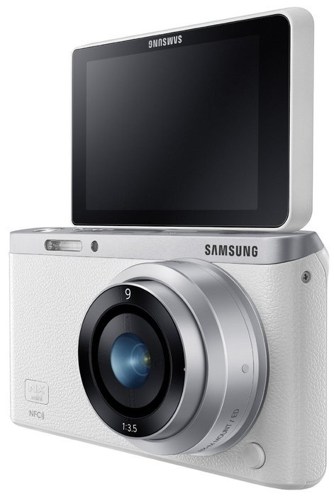 Samsung NX Mini 20.5MP CMOS Smart WiFi & NFC Mirrorless Digital Camera with 9-27mm Lens and 3" Flip Up LCD Touch... N13