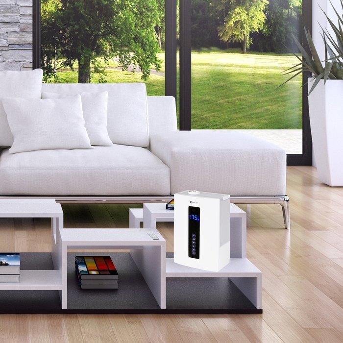 Avalon 5 Liter Ultrasonic Digital Humidifier - Cool/Warm Mist, No Noise, Adjustable Humidity Levels, Remote, Filter... N4
