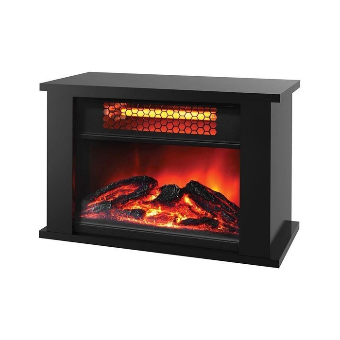 Lifesmart Products ZCFP1014US 750W Mini Fireplace Heater, Black