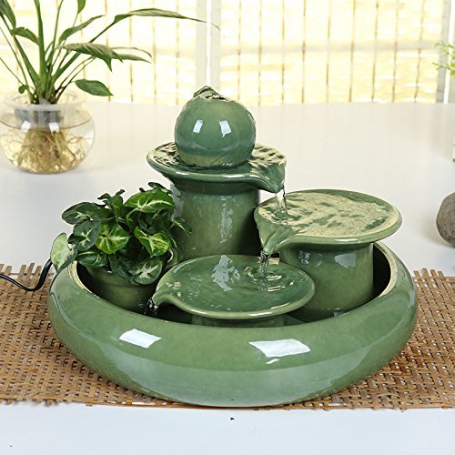 FEI&S Terra cotta ceramic flowing water fountain humidification fog home fish tank water flowing water alpine...
