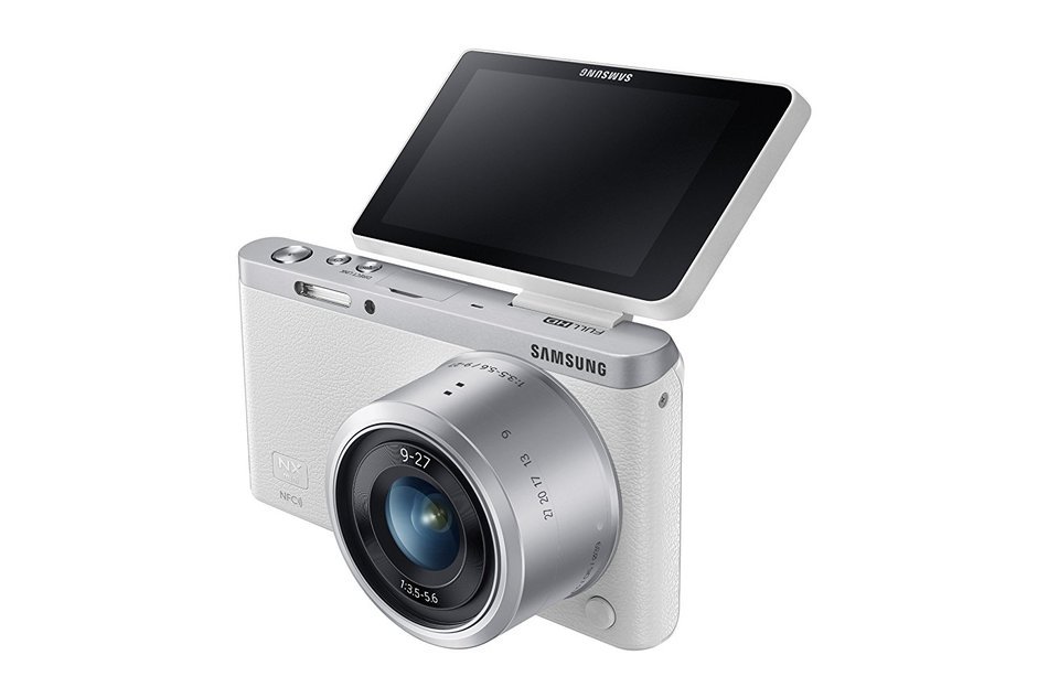 Samsung NX Mini 20.5MP CMOS Smart WiFi & NFC Mirrorless Digital Camera with 9-27mm Lens and 3" Flip Up LCD Touch... N18