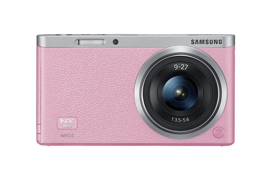 Samsung NX Mini 20.5MP CMOS Smart WiFi & NFC Mirrorless Digital Camera with 9-27mm Lens and 3" Flip Up LCD Touch... N19