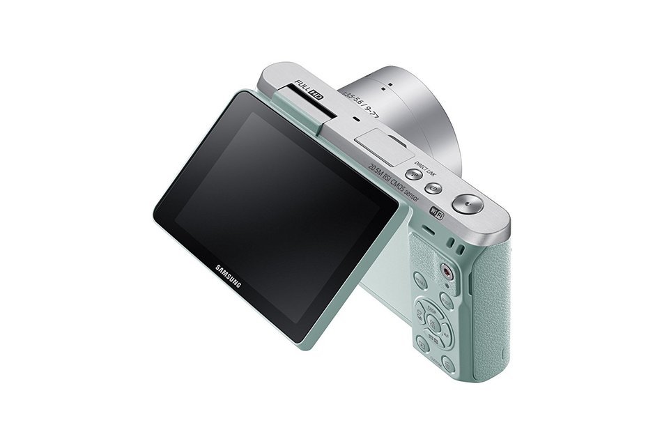 Samsung NX Mini 20.5MP CMOS Smart WiFi & NFC Mirrorless Digital Camera with 9-27mm Lens and 3" Flip Up LCD Touch... N25