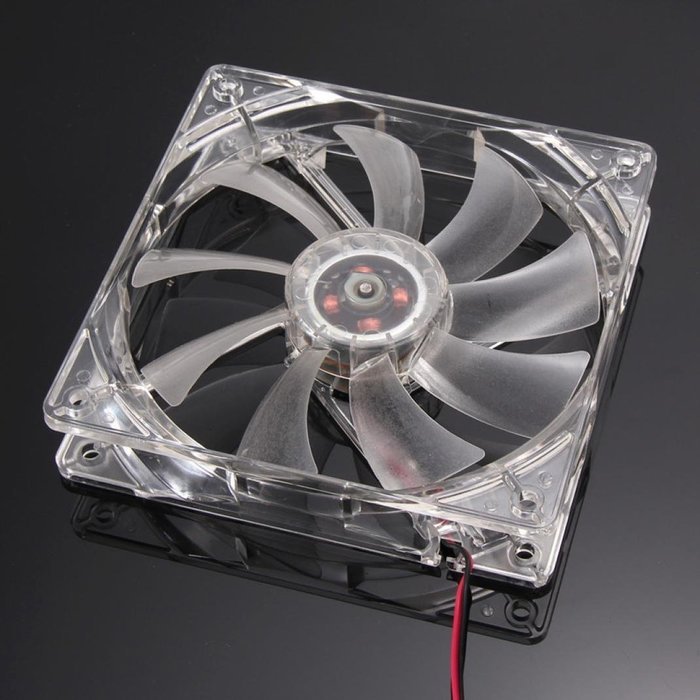 AMA(TM) Blue Quad 4-LED Light Neon Clear PC Computer Case Cooling Fan Pad Tray Chilling Stand (Blue 2) N27