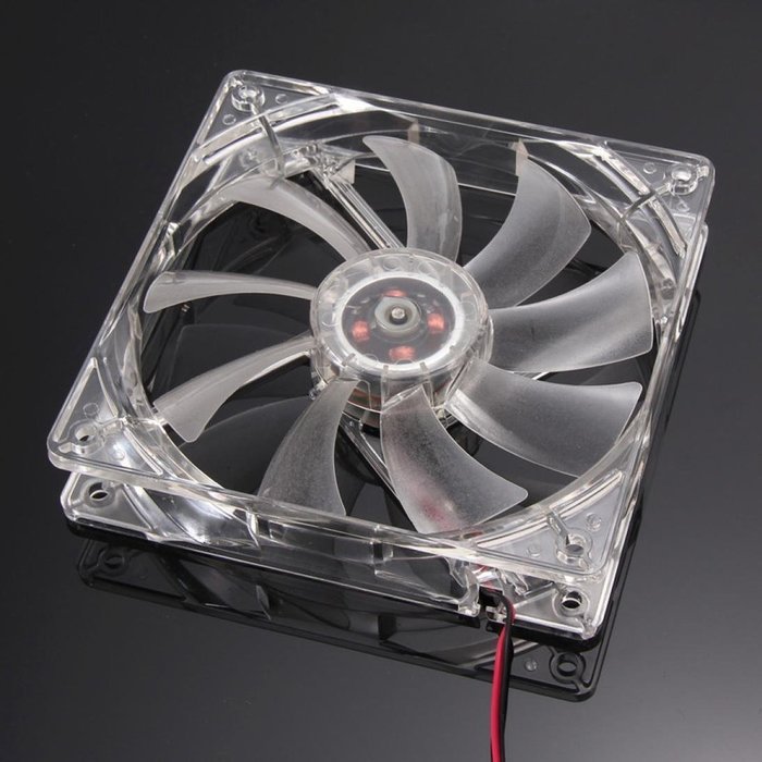 AMA(TM) Blue Quad 4-LED Light Neon Clear PC Computer Case Cooling Fan Pad Tray Chilling Stand (Blue 2) N32
