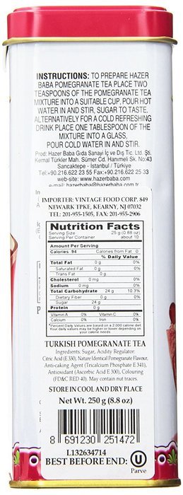 Hazer Baba Turkish Pomegranate Tea, 8.8 Ounce N4