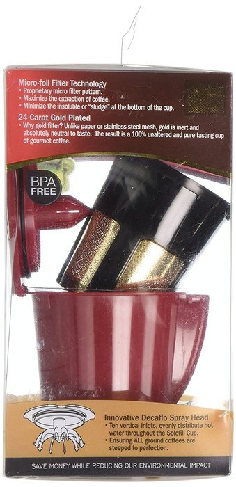 Solofill V1 GOLD CUP 24K Plated Refillable Filter Cup for Coffee Pod N2