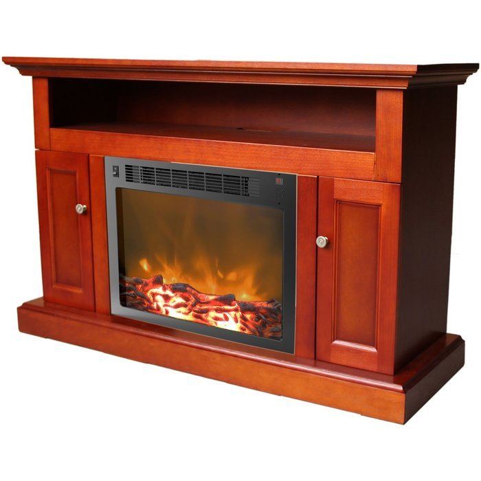 Cambridge Sorrento Fireplace Mantel with Electronic Fireplace Insert, Mahogany N2