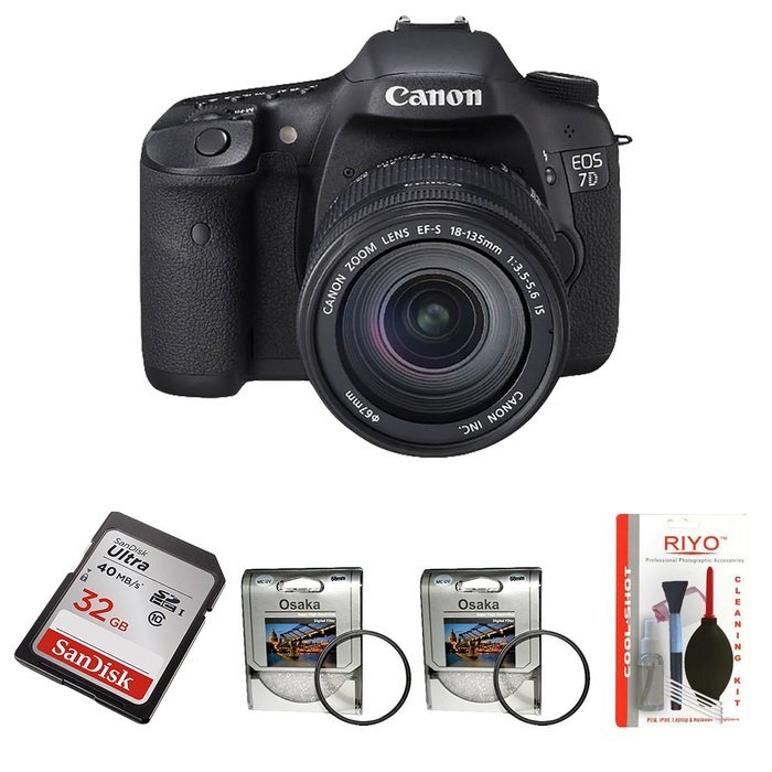 Canon EOS 7D 18 MP CMOS Digital SLR Camera with 28-135mm f/3.5-5.6 IS USM Lens (discontinued by manufacturer) N6