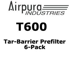 Airpura T600 Tar Barrier Pre-Filters,6/PK