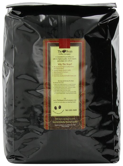 The Bean Coffee Company, El Grano Suave (Columbian Excelso) Organic Whole Bean Coffee, 5-Pound Bags N2